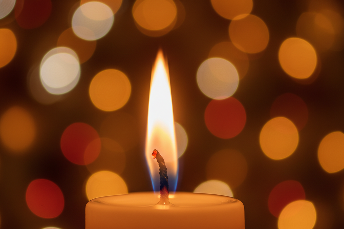 close up candle flame