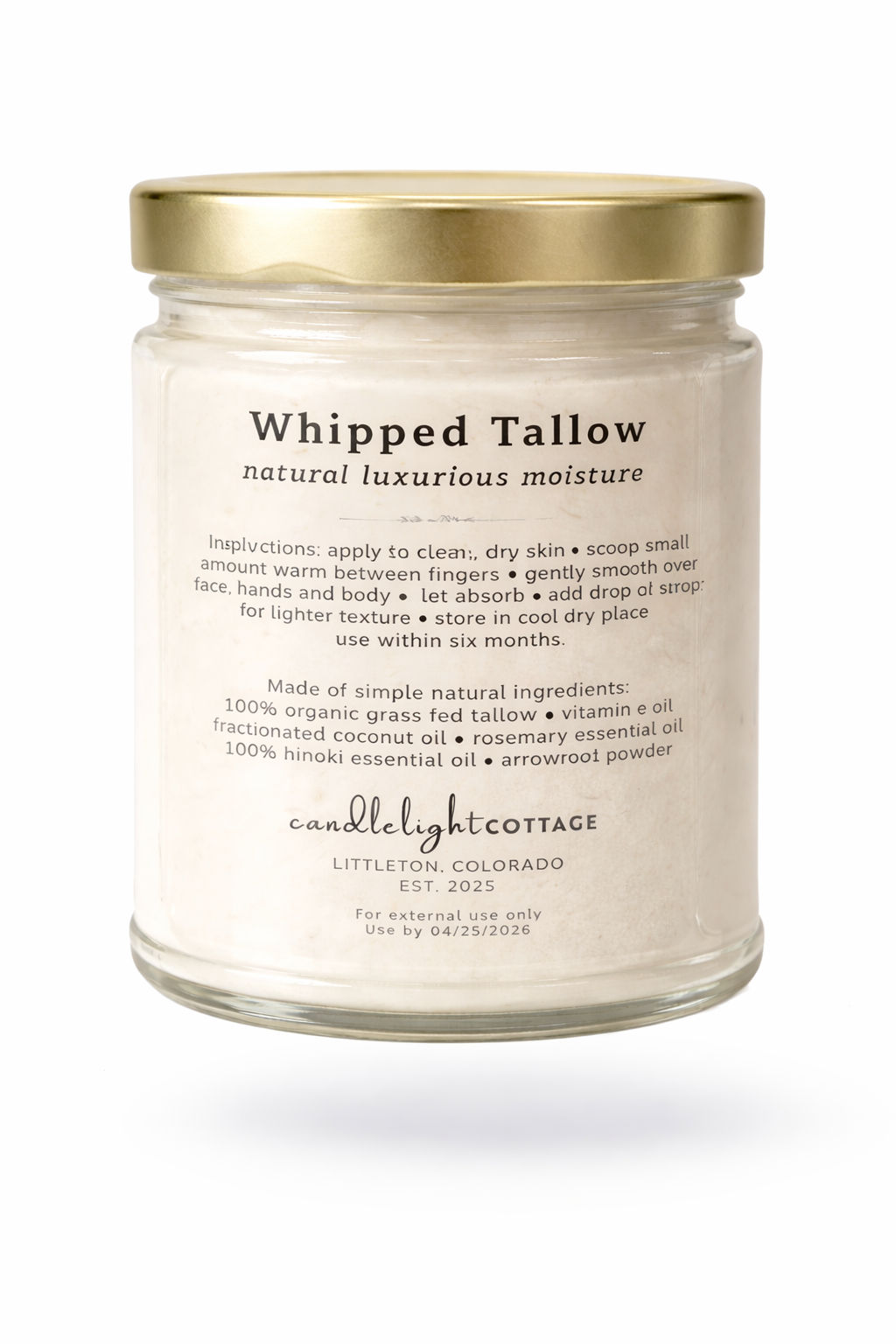 Whipped Tallow - Grass Fed, Organic